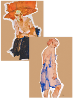 Egon Schiele Kadın Portreleri - Poster Seti Duo