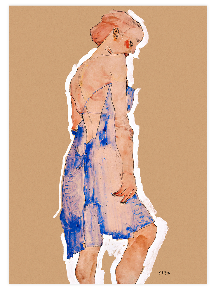 Egon Schiele Kadın Portreleri - Poster Seti Duo  Poster