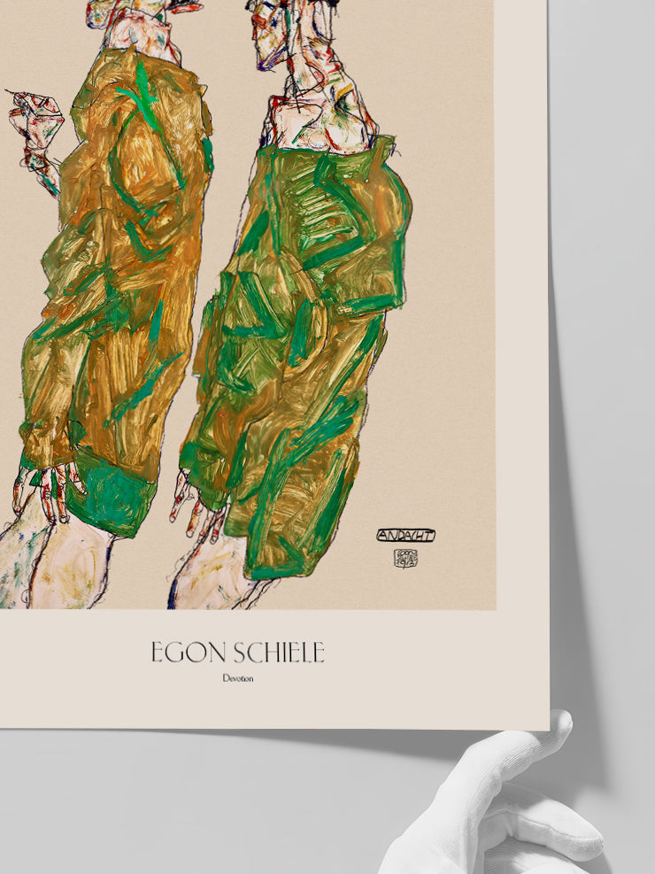 Egon Schiele Devotion - Art Print  Poster