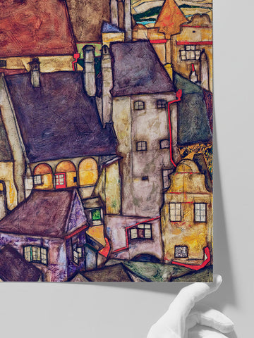 Egon Schiele Sarı Şehir - Art Print