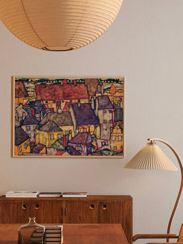 Egon Schiele Sarı Şehir - Art Print