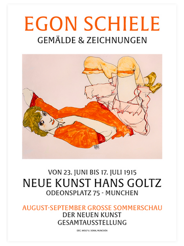 Egon Schiele Standing Girl - Poster Seti Duo