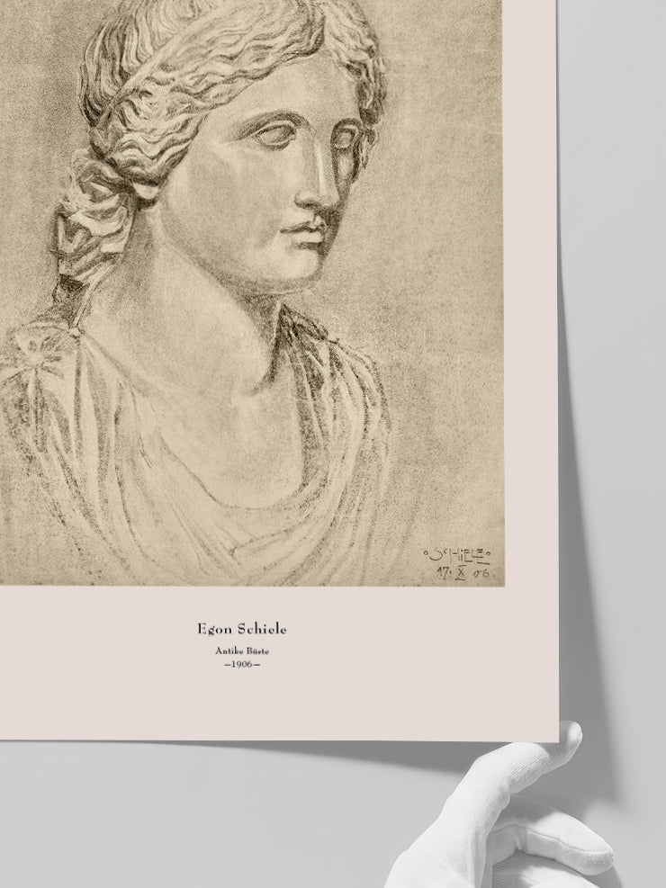 Egon Schiele Antique Bust - Art Print