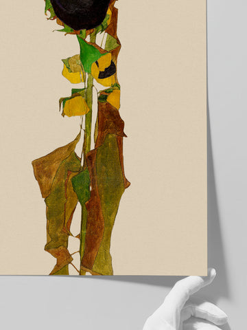 Egon Schiele Ayçiçeği - Art Print