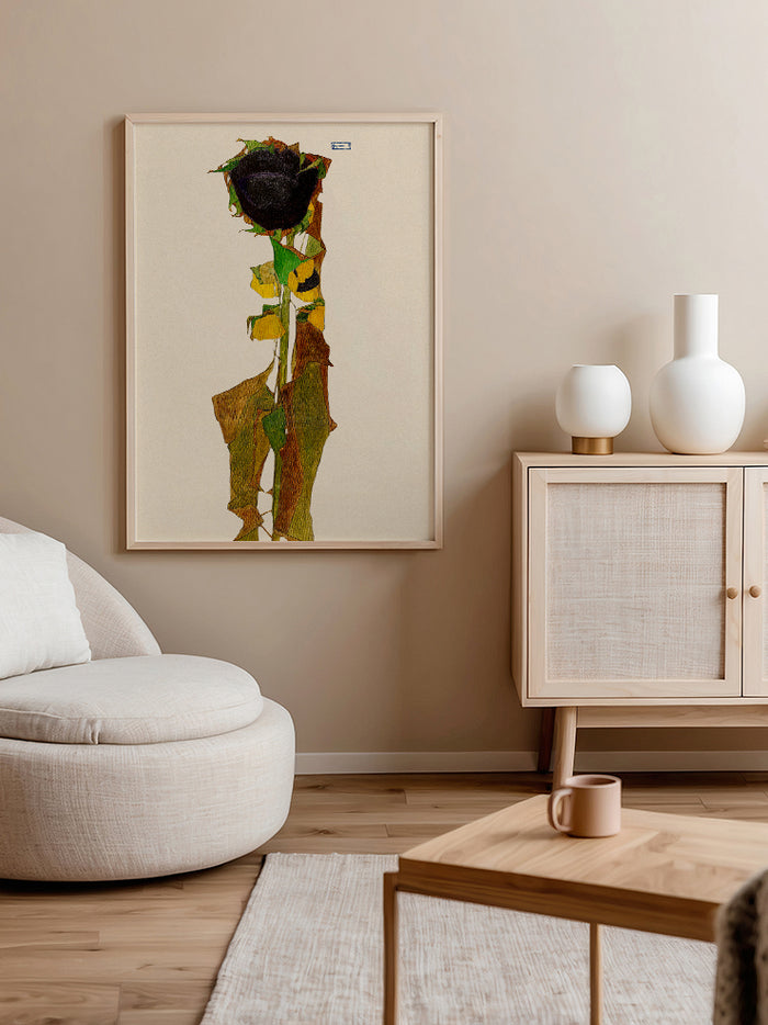 Egon Schiele Ayçiçeği - Art Print  Poster