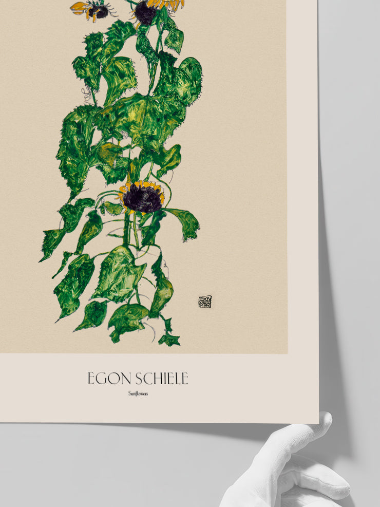 Egon Schiele Ayçiçekleri - Art Print