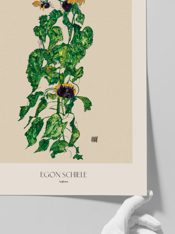 Egon Schiele Ayçiçekleri - Art Print