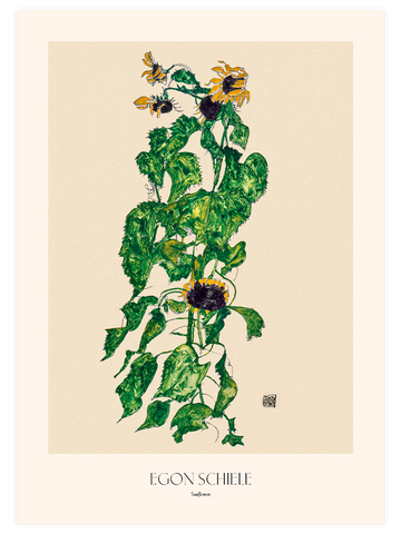 Egon Schiele Ayçiçekleri - Art Print