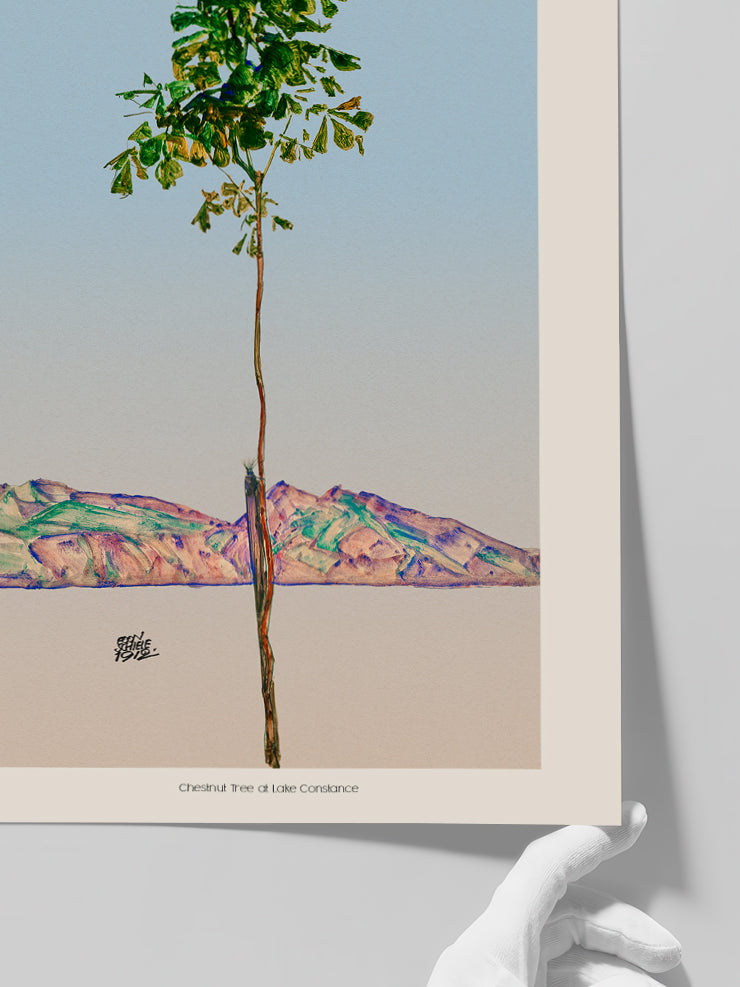 Egon Schiele Chestnut Tree at Lake Constance - Art Print  Poster