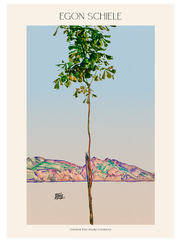 Egon Schiele Chestnut Tree at Lake Constance - Art Print