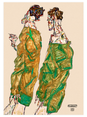 Egon Schiele Devotion - Art Print