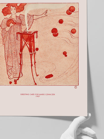 Egon Schiele Greeting Card for Marie Czihaczek - Art Print