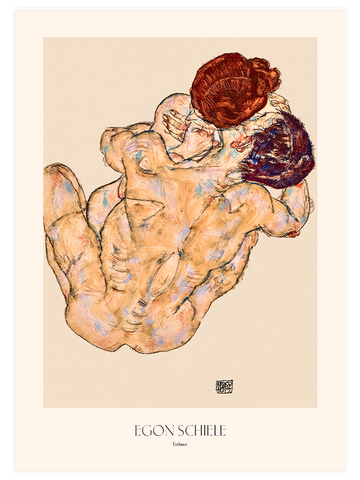 Egon Schiele Erkek ve Kadın, Sarılma - Art Print