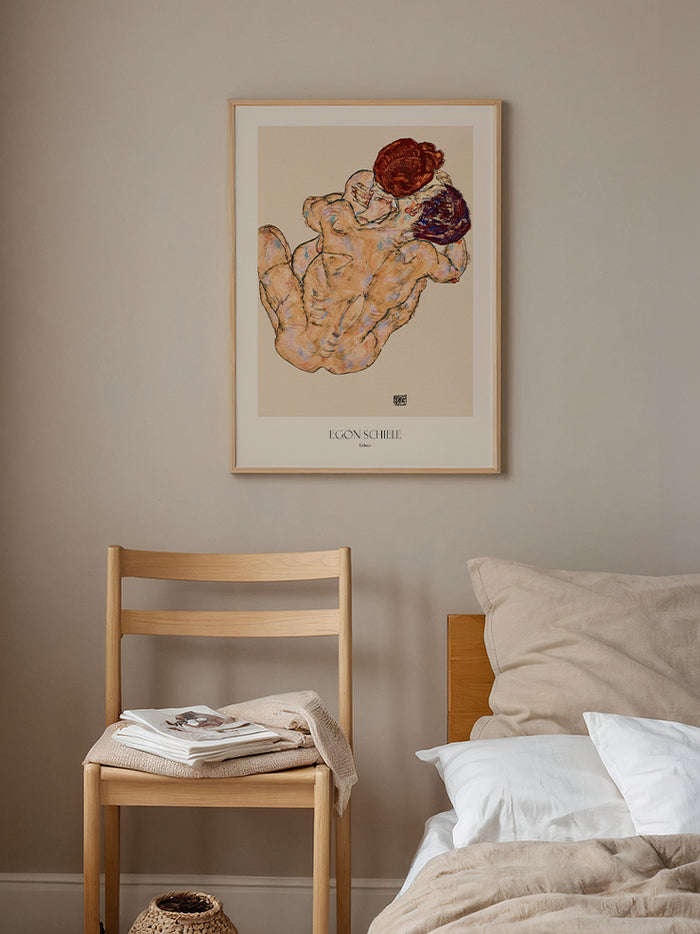 Egon Schiele Erkek ve Kadın, Sarılma - Art Print  Poster