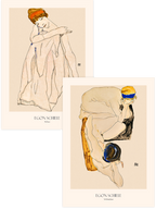 Egon Schiele Woman Figure - Poster Seti Duo