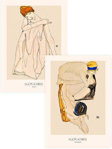 Egon Schiele Woman Figure - Poster Seti Duo
