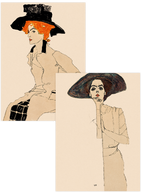 Egon Schiele Portrait of Women - Poster Seti Duo