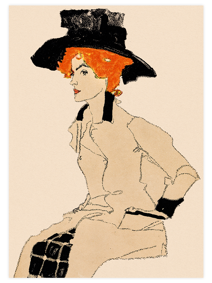 Egon Schiele Portrait of Women - Poster Seti Duo