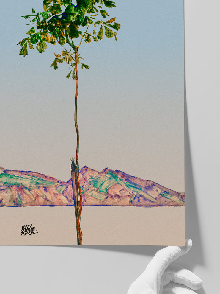 Egon Schiele Konstanz Gölü'ndeki Kestane Ağacı - Art Print