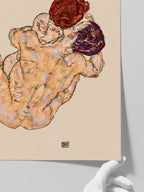 Egon Schiele Man and Woman, Hug - Art Print