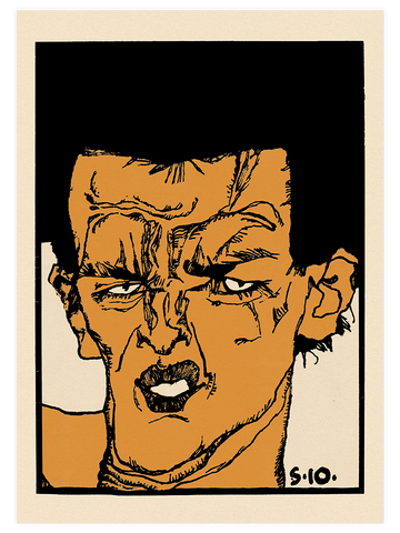 Egon Schiele Otoportre - Art Print