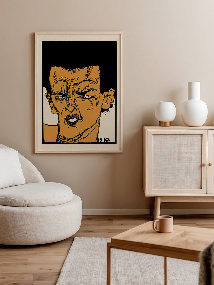 Egon Schiele Otoportre - Art Print  Poster