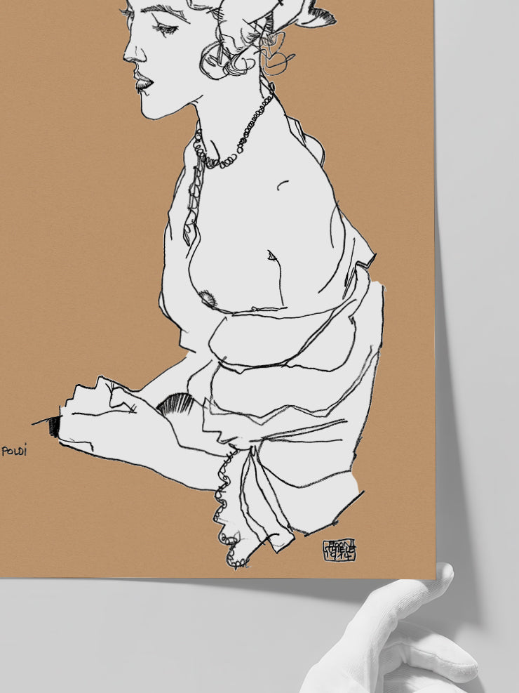 Egon Schiele Poldi - Art Print  Poster