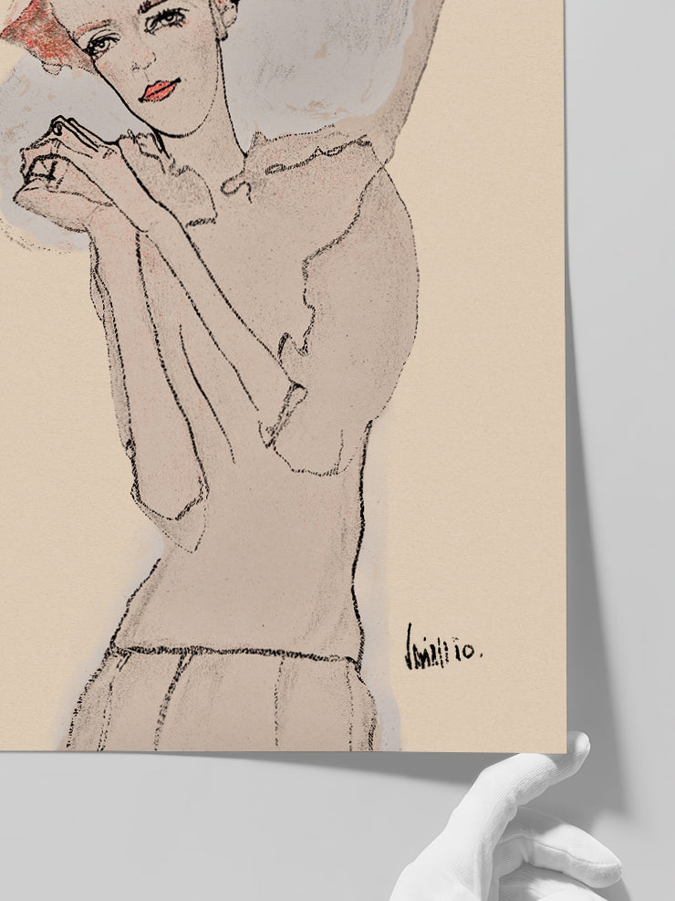 Egon Schiele Portrait Of A Woman - Art Print  Poster