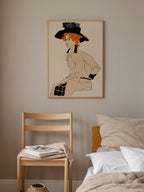 Egon Schiele Portrait of a Woman with a Hat - Art Print