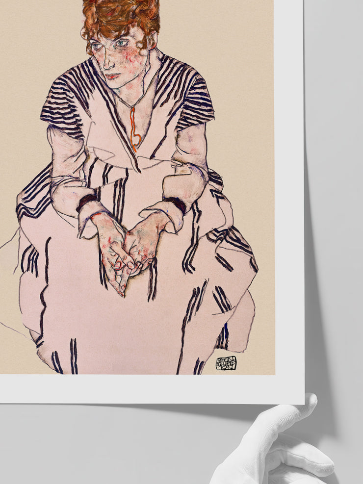 Egon Schiele Portrait of Adele Harms - Art Print  Poster