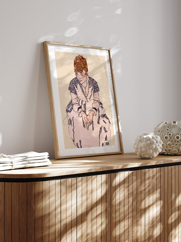 Egon Schiele Portrait of Adele Harms - Art Print Ürün ikincil görseli