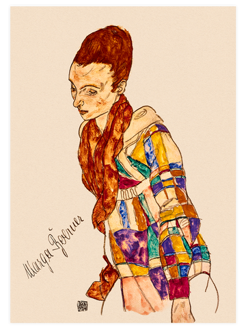 Egon Schiele Portrait of Marga Boerner - Art Print