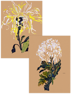 Egon Schiele Chrysanthemums - Poster Seti Duo