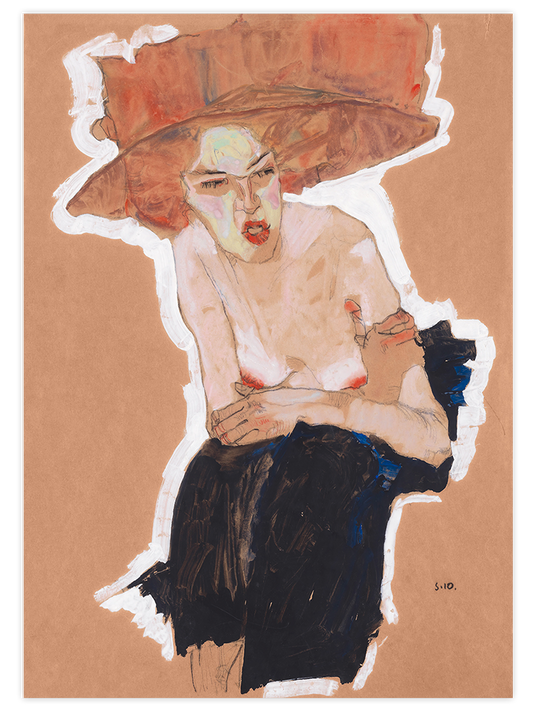 Egon Schiele The Scornful Woman - Art Print