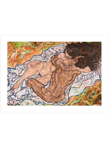Egon Schiele The Embrace (Lovers II) - Art Print