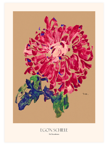 Egon Schiele Chrysanthemum & Sunflowers - Poster Seti Duo
