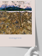 Egon Schiele River Landscape with Two Trees - Art Print