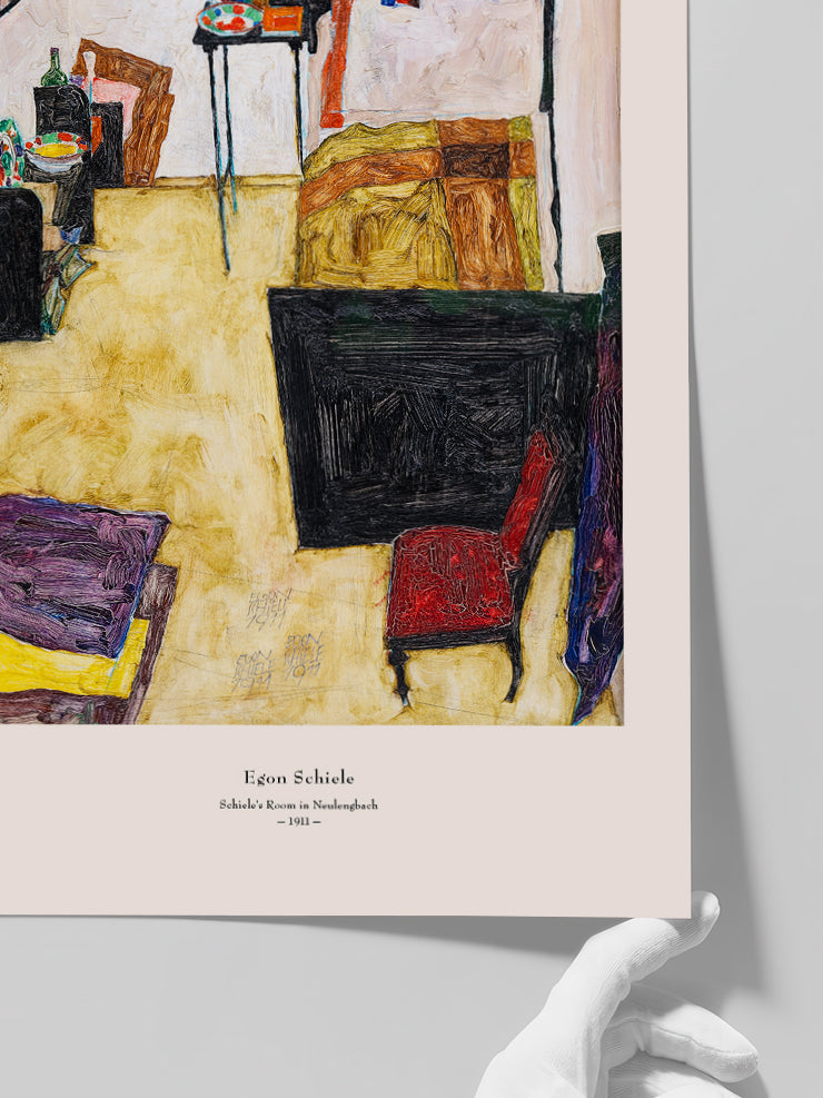 Egon Schiele Schiele’s Room at Neulengbach - Art Print  Poster