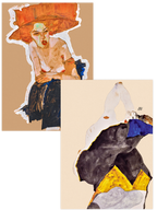 Egon Schiele Female Figures - Poster Seti Duo