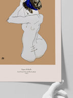 Egon Schiele Seated Female Nude with Blue Headband - Art Print