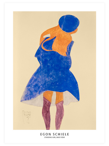 Egon Schiele Standing Girl - Poster Seti Duo