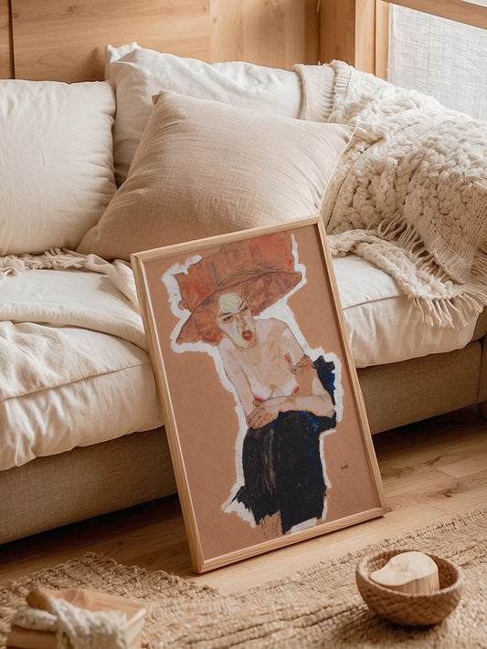 Egon Schiele The Scornful Woman - Art Print