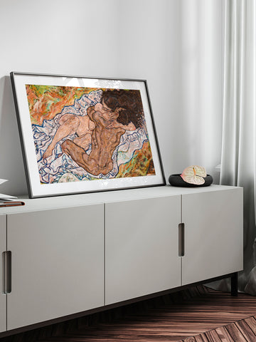 Egon Schiele The Embrace (Lovers II) - Art Print