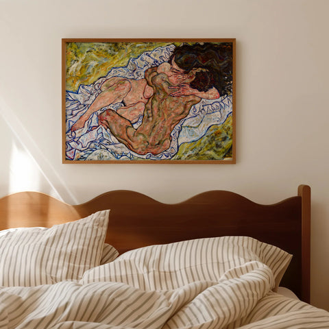 Egon Schiele The Embrace (Lovers II) - Art Print