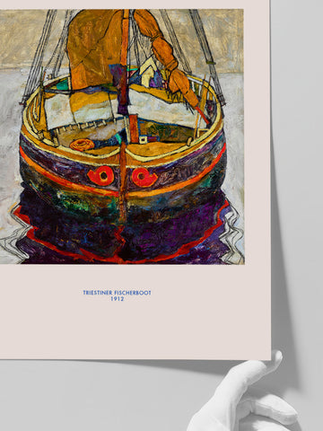 Egon Schiele Triestiner Fischerboot - Art Print
