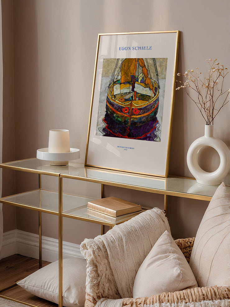 Egon Schiele Triestiner Fischerboot - Art Print Ürün ikincil görseli