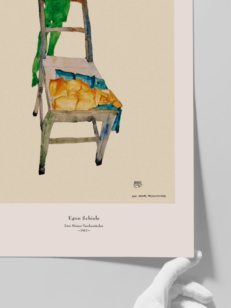 Egon Schiele Two Men's Handkerchiefs - Art Print  Poster