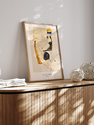 Egon Schiele  Two Reclining Figures - Art Print