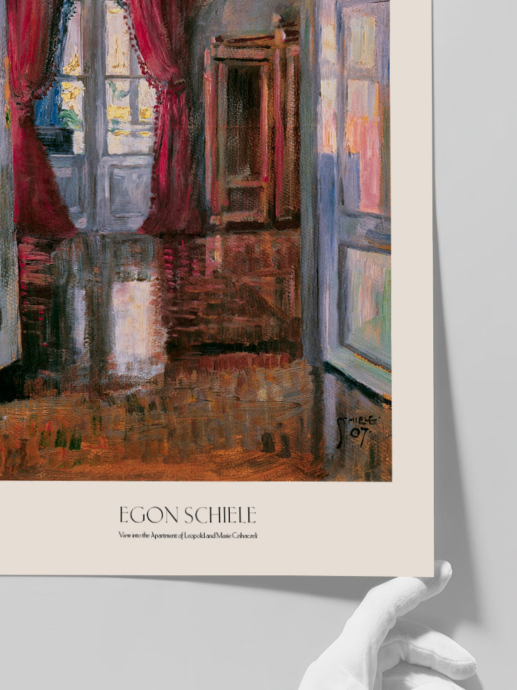 Egon Schiele View into the Apartment of Leopold and Marie Czihaczek - Art Print