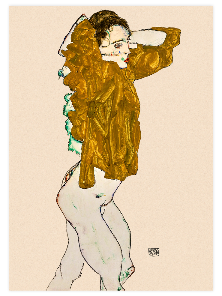 Egon Schiele Two Men & A Woman - Poster Seti Duo  Poster